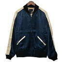 【中古】VISVIM2022AW ICT DOUGLAS JKT スカジャン サテンジャケット ブルゾン ネイビー サイズ：2【価格見直し】