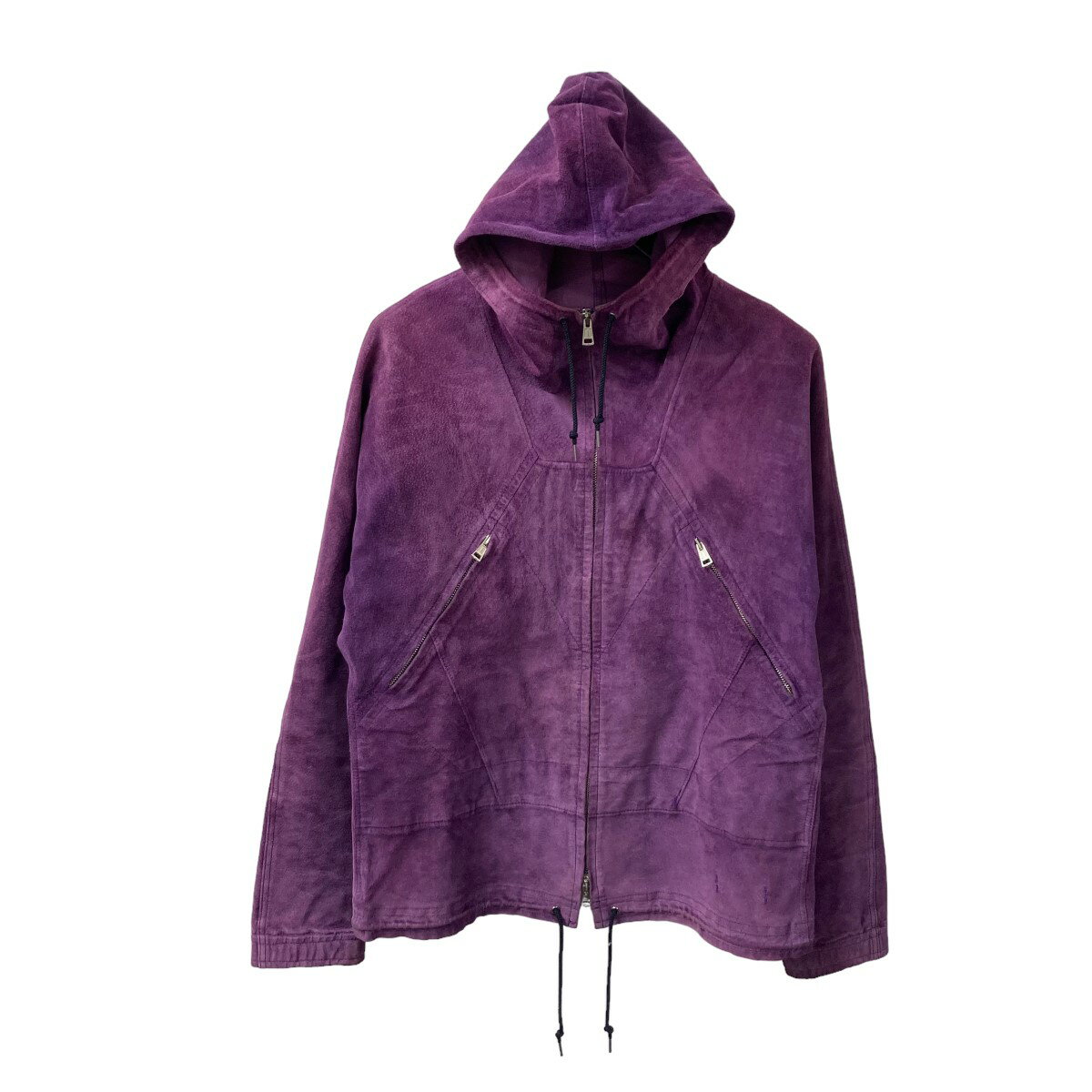 【中古】n(n) by NUMBER (N)INE　ピッグレザージップパーカー パープル サイズ：2 【021123】（エヌエヌバイナンバーナイン）のサムネイル