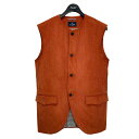 【中古】LUTAYS　Valmont Corduroy Vest コーデュロイベスト ブラウン サイズ：46 【031123】（リュテス）