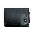 【中古】L’arcobaleno 三つ折りミニウォレット ダークネイビー×ベージュ 【051123】(ラルコバレーノ)