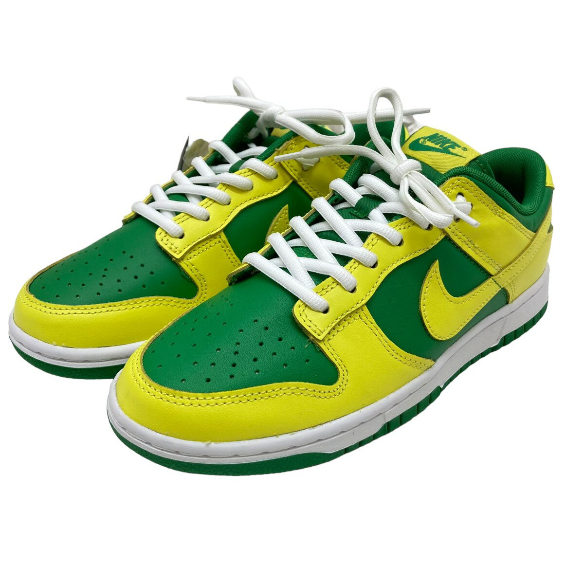 【中古】NIKEDunk Low Retro Reverse Brazil スニーカー DV0833300 イエロー×グリーン サイズ：25．5【価格見直し】