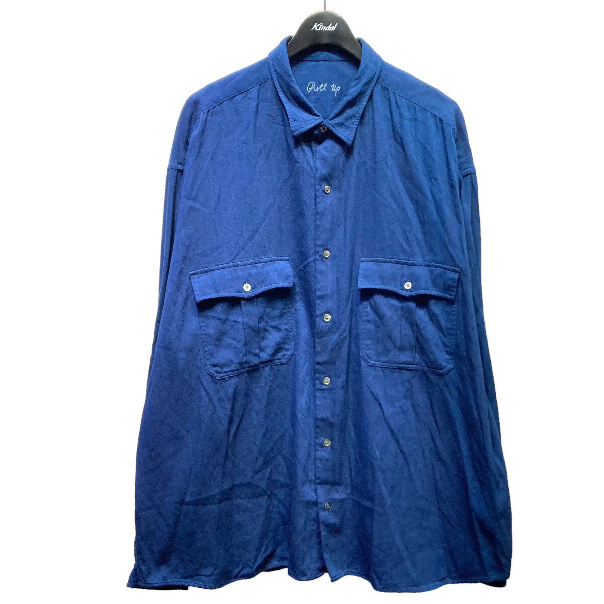 【中古】Porter Classic23SS ROLL UP VINTAGE GAUZE SHIRT ロールアップシャツ ネイビー サイズ：XXL【価格見直し】