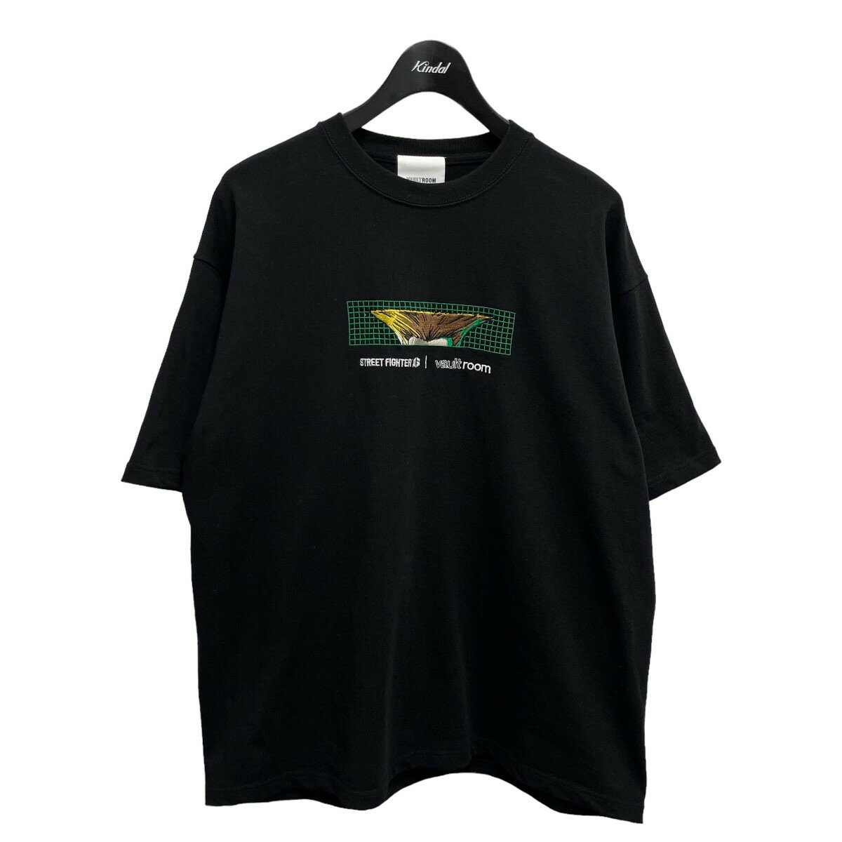 【中古】VAULTROOM × STREET FIGHTERコラボTシャツ ブラック サイズ：L 【211123】（ボルトルーム）