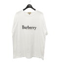 【中古】BURBERRYEmbroidery Logo Tee エンブロイダリーアーカイブロゴTシャツ ホワイト サイズ：M【価格見直し】