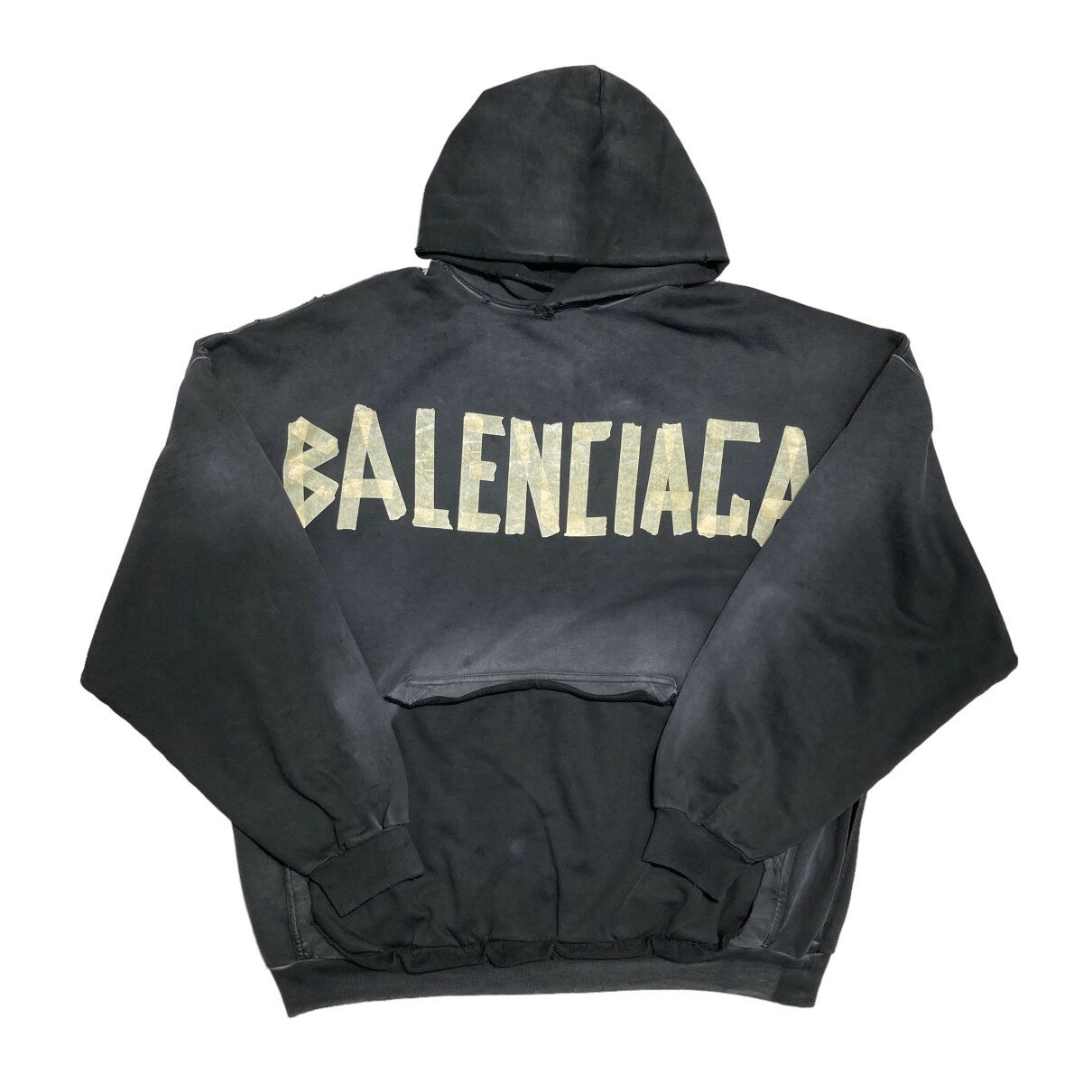 yÁzBALENCIAGA2023SS TAPE TYPE RIPPED POCKET OVERSIZED HOODIE ubN TCYFLyiz