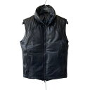 【中古】ISAMU KATAYAMA BACKLASH　Kangaroo Leather White Goose Detached Down Vest ブラック サイズ：2 【241123】（イサムカタヤマバックラッシュ）