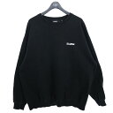 【中古】X-LARGE　クルーネックスウェット　TWO TONE BACKSIDE OG CREWNECK SWEAT ブラック サイズ：XL 【021223】（エクストララージ）