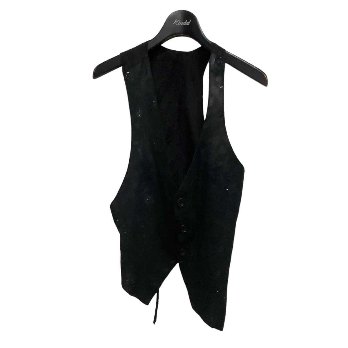 【中古】if six was nine 「SLIP VEST」レザーベスト ブラック サイズ：1 【021223】（イフシックスワズナイン）