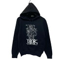 【中古】DIOR×Shawn Stussy　Shock The World Hoodie ブラック サイズ：S 【031223】（ディオール×ステューシー）