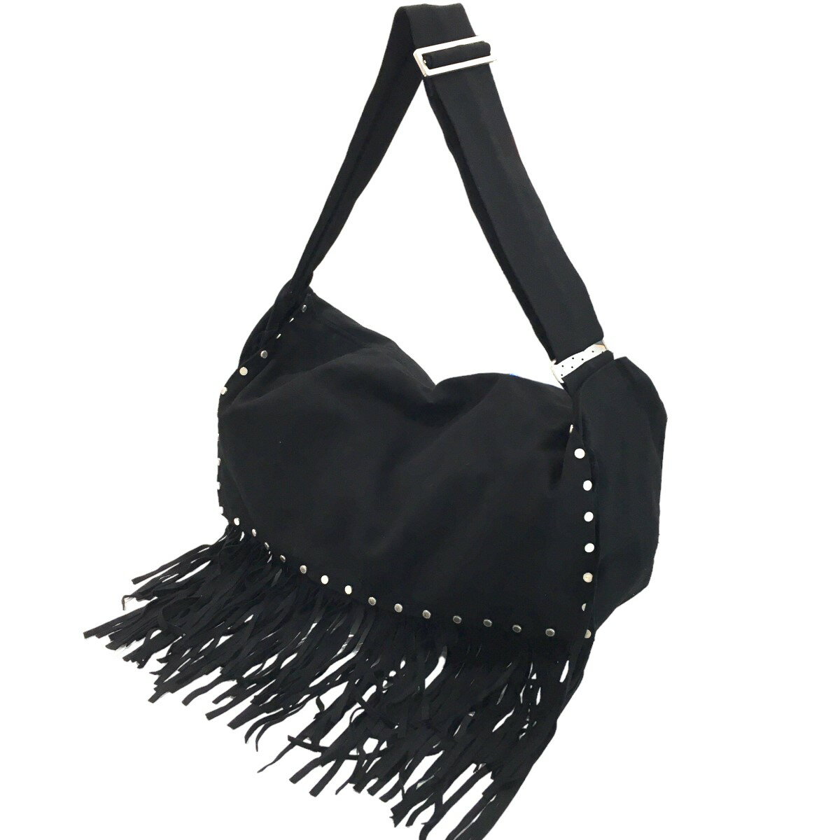 AFB｢fringe big shoulder bag｣フリンジショルダーバッグ ブラック サイズ：F