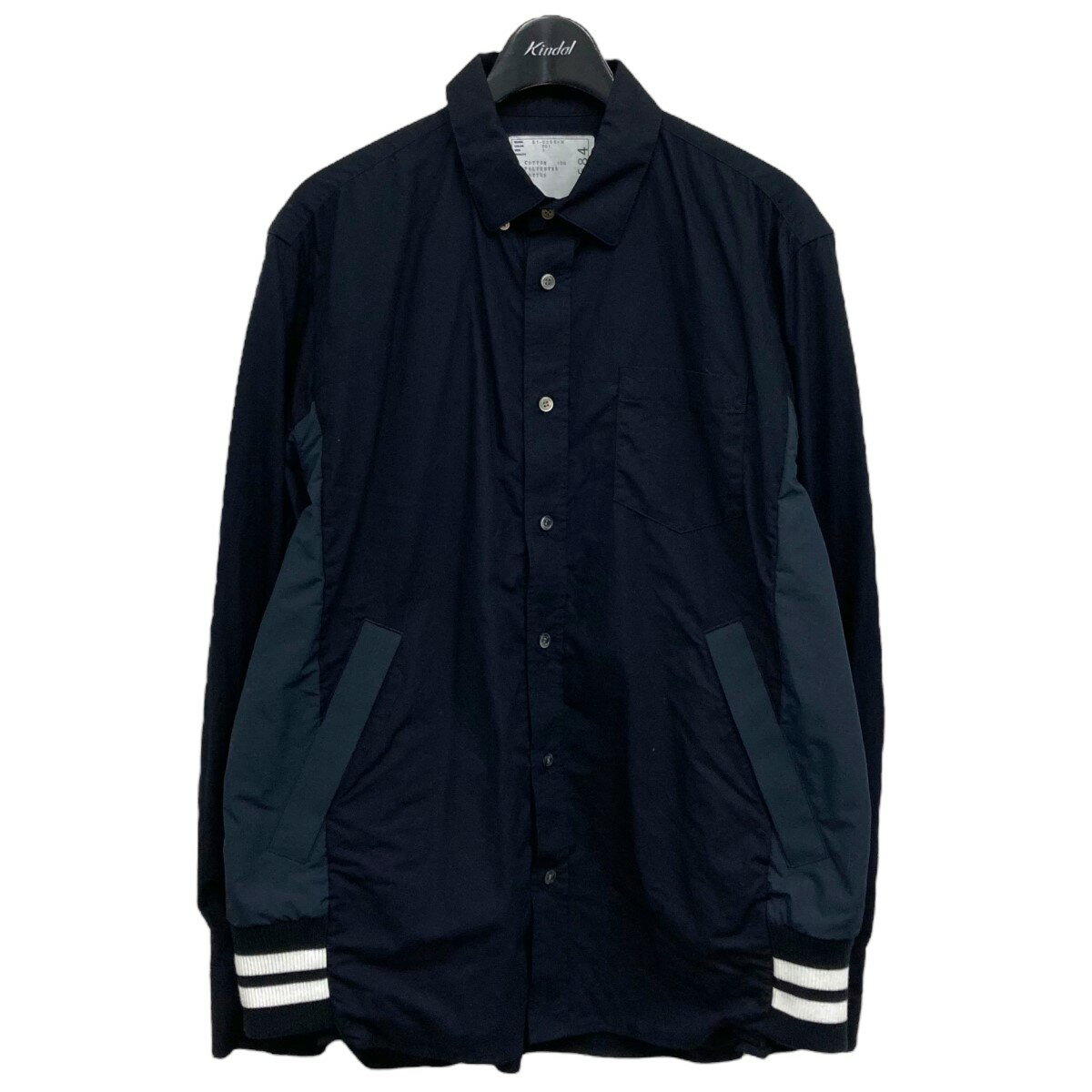 【中古】sacai　2021AW「Cotton Poplin Shirt」コットンポプリンシャツ ブラック サイズ：1 【151223】（サカイ）