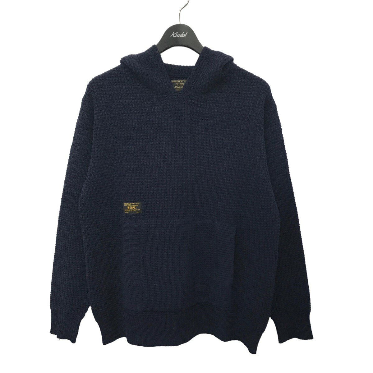 WTAPS　UDT-HOODEDSWEATER．NYWO ワッフルパーカー 162MADT-KNM01 ネイビー サイズ：1 （ダブルタップス）