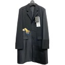 【中古】UNDER COVER　23AW ハンドビーズウール素材MIXランダム切替ロングJKT UC2C4314 ブラック サイズ：3 【221223】（アンダーカバー）