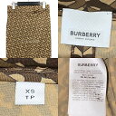 【中古】BURBERRY総柄スカート ブラウン×レッド サイズ：XS【価格見直し】