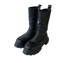 【中古】Rick Owens Polished Bozo Tractor Boots RU02A5882 ブラック サイズ：41 【271223】（リックオウエンス）