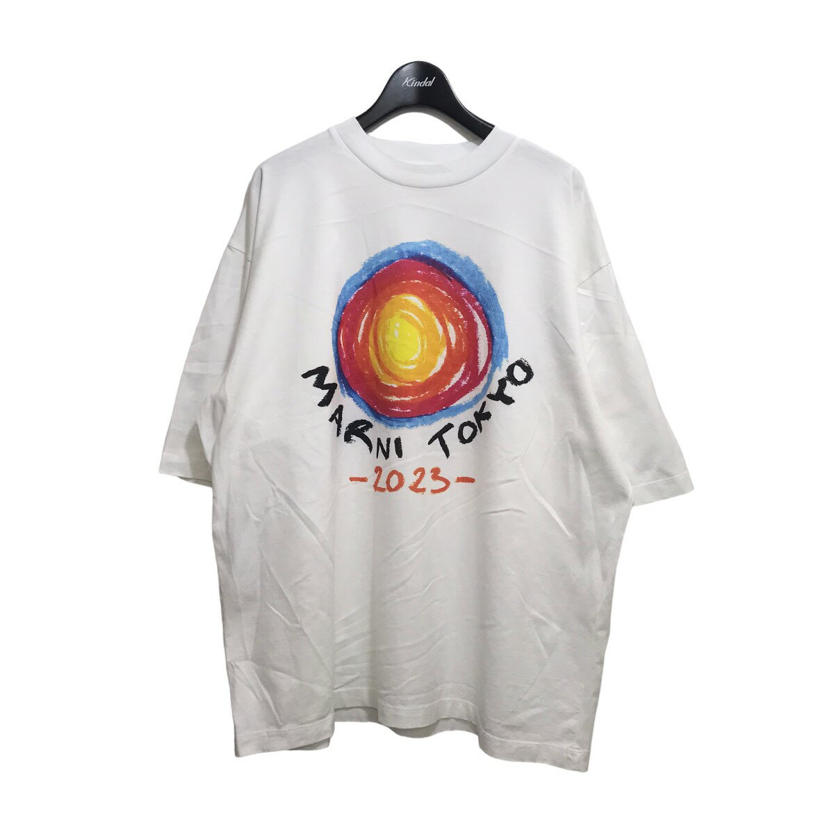 【中古】MARNI23SS オーガニックコットン東京プリントTシャツ HUMU0223PF ホワイト サイズ：M【価格見直し】