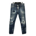 【中古】DSQUARED2　Cool Girl Jean クラッシュ＆ペイント加工 デニムパンツ S72LA0958 インディゴ サイズ：36 【080124】（ディースクエアード）