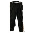 【中古】FEAR OF GODSTRIPED BAGGY TEARAWAY TROUSERS ブラック サイズ：XS【価格見直し】