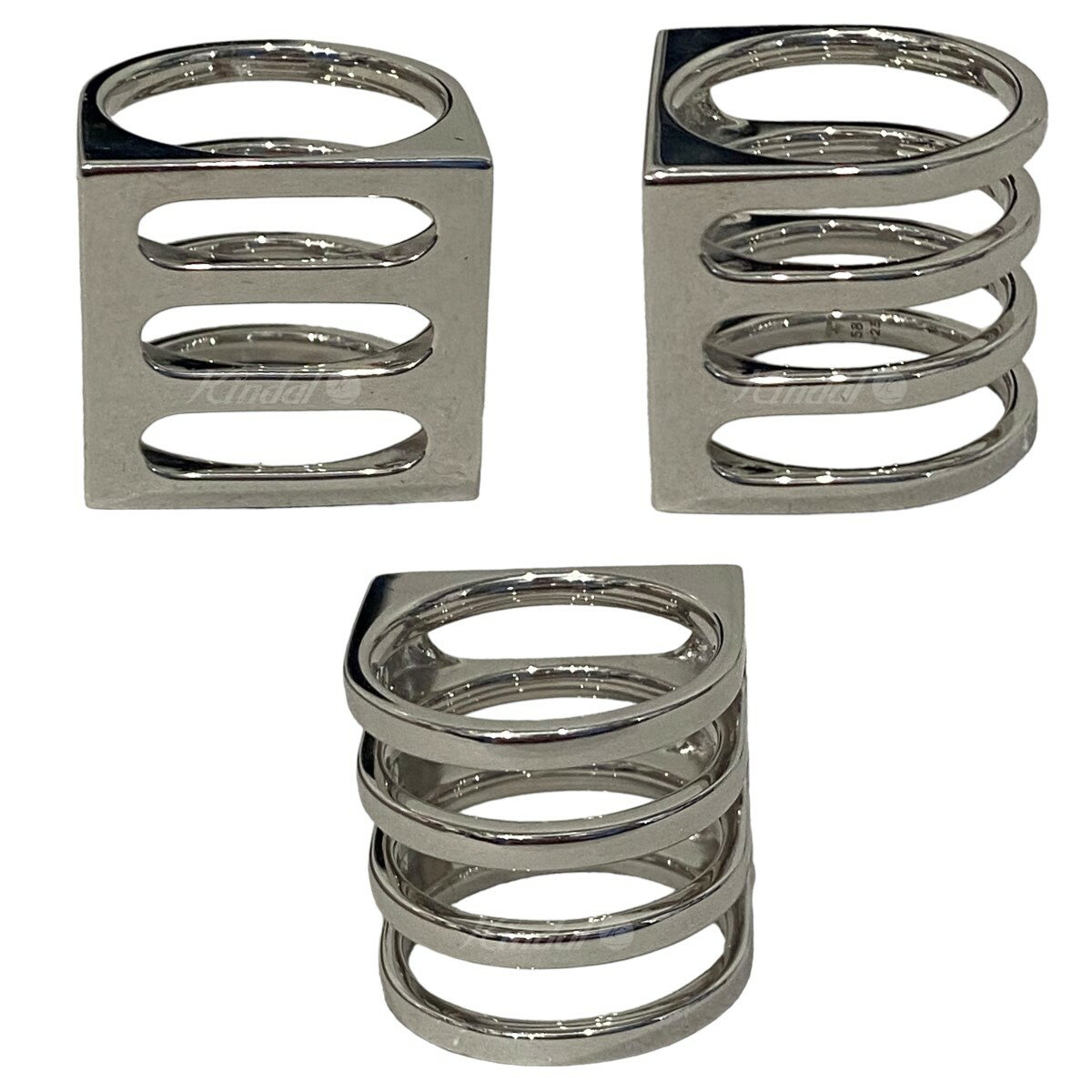 【中古】TOM WOOD｢Cage Ring Triple｣トリプルケージリング シルバー サイズ：16号【価格見直し】 2