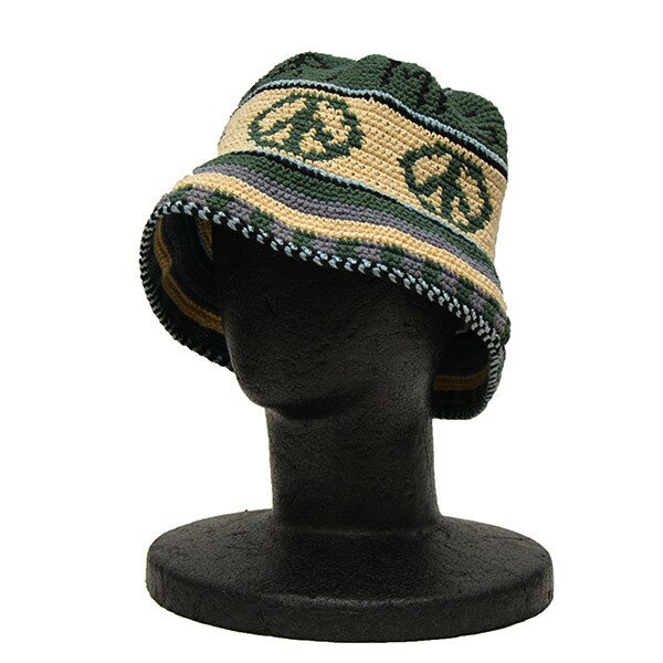 【中古】Story mfg　BREW HAT GREEN PEACE　コットンニットハット グリーン 【210124】（ストーリー エムエフジー）