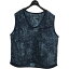 【中古】Porter Classic｢PEELED CLOTH PULLOVER VEST｣刺し子ベスト ブルー サイズ：1【価格見直し】