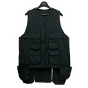 【中古】KASSL EDITIONS　NYLON TWILL UILITY VEST 37 07 25 07004 ブラック サイズ：XS 【280124】（カッスルエディションズ）