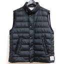 MONCLER GAMME BLEU　スタンドカラーダウンベスト ブラック サイズ：3 （モンクレール　ガム　ブルー）