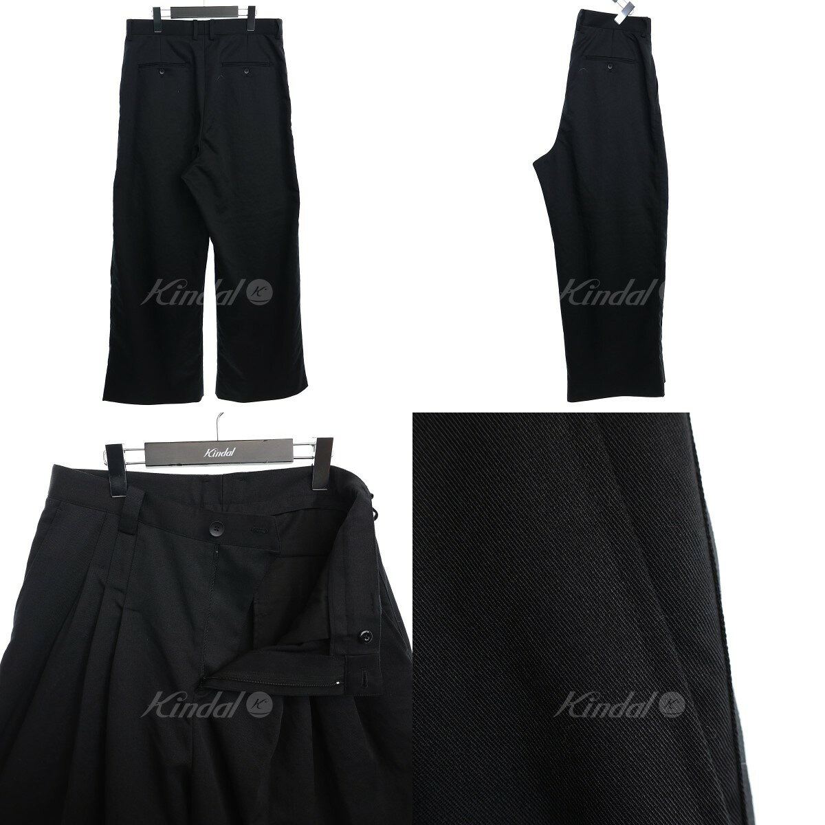 【中古】JOSEPH STUDIO3タックワイドパンツ ブラック サイズ：8【価格見直し】