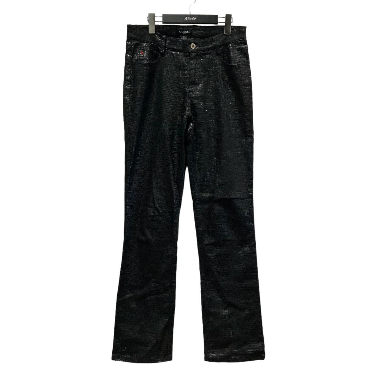【中古】GUESS jeansUSA製 90s コーティングバッグ ブラック サイズ：29【価格見直し】