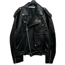 【中古】JOHN LAWRENCE SULLIVAN　2023SS ｢Leather oversized biker jacket｣ レザージャケット ブラック サイズ：46 【010224】（ジョンローレンスサリバン）