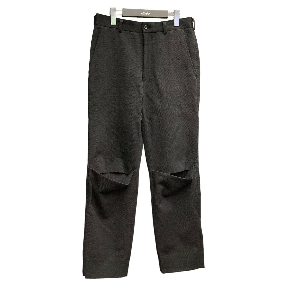 【中古】COMME des GARCONS HOMME PLUS「PJ-P019／AD2022」 切り込みデザインパンツ ブラック サイズ：XS【価格見直し】