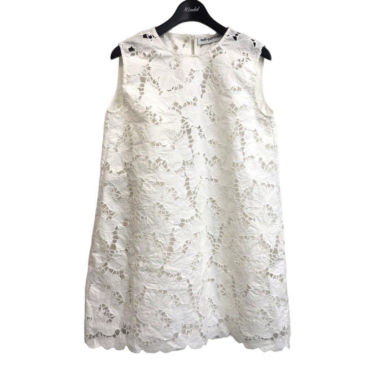 【中古】SELF PORTRAIT2023SS ミニレースドレス ホワイト サイズ：UK 8【価格見直し】