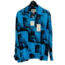 WACKO MARIA　22AW BOB MARLEY HAWAIIAN SHIRT L／S ブルー サイズ：M （ワコマリア）