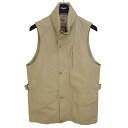 【中古】BARACUTA フード付ベスト ベージュ サイズ:M 【050224】(バラクータ)