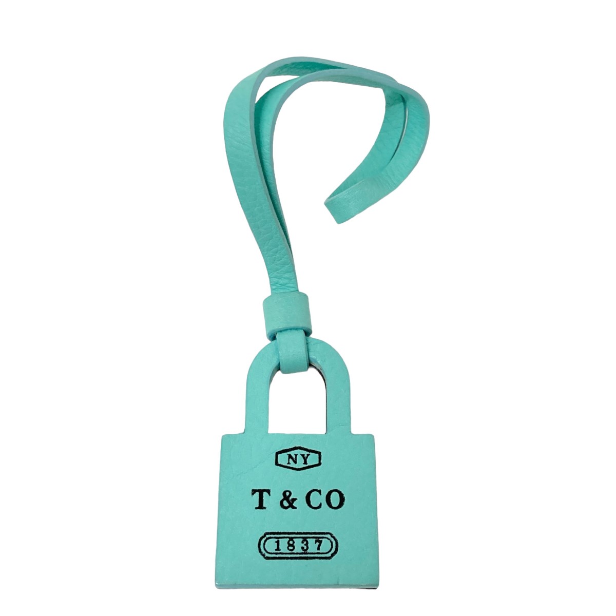 【中古】TIFFANY＆Co．　レザーチャーム ブルー×ブラック サイズ：- 【090224】（ティファニー）