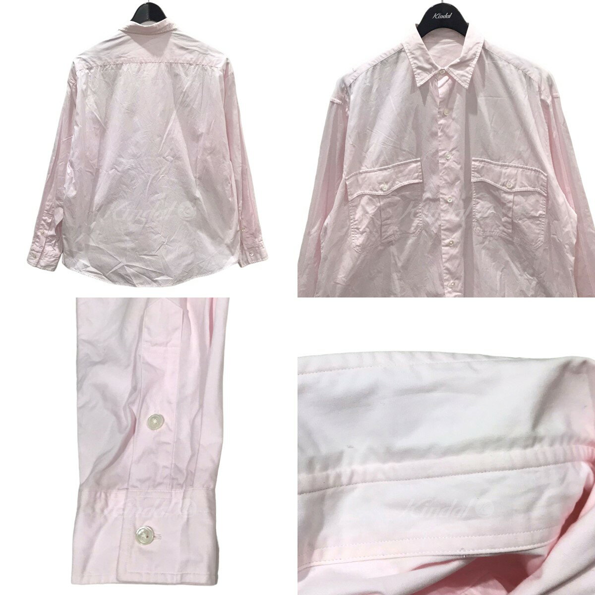 【中古】Porter Classic長袖シャツ ROLL UP SHIRT ロールアップシャツ ピンク サイズ：S【価格見直し】 2