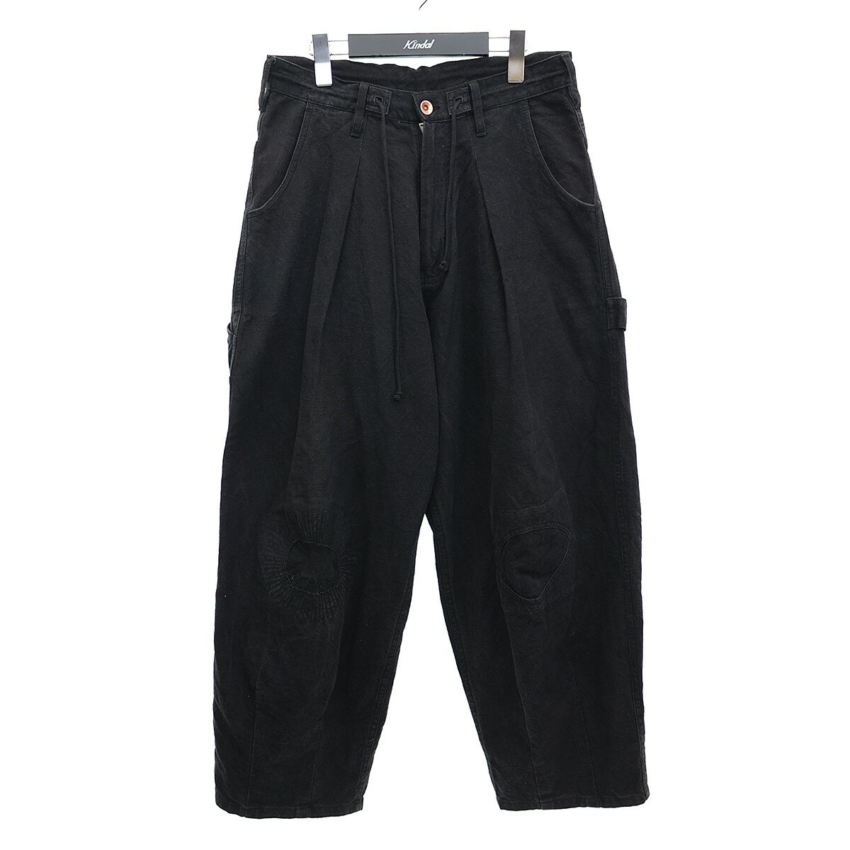 【中古】STORY mfg．23AW LUSH CARPENTER PANTS　イージーカーペンターパンツ ブラック サイズ：S【価格見直し】