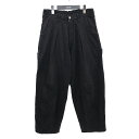 【中古】STORY mfg．23AW LUSH CARPENTER PANTS　イージーカーペンターパンツ ブラック サイズ：S【価格見直し】