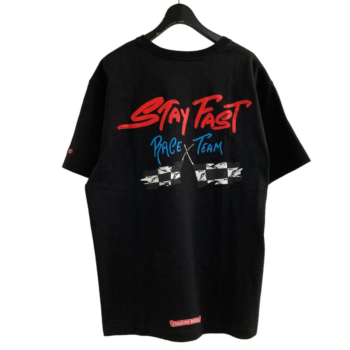 【中古】CHROME HEARTS×MATTY BOY　22SS ｢PPO STAY FAST RACE TEAM Tee」バックプリントTシャツ ブラック サイズ：XL 【120224】（クロムハーツ×マッティボーイ）