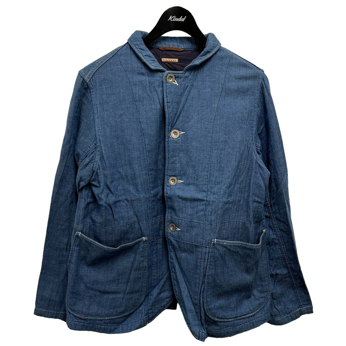【中古】KAPITAL　コットンカバーオールジャケット ブルー サイズ：0 【130224】（キャピタル）