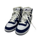 【中古】NIKE×COMME des GARCONS HOMME PLUS Terminator High Navy FD4159 100 スニーカー ブルー×ホワイト サイズ：26．0cm 【140224】（ナイキ×コムデギャルソンオムプリュス）