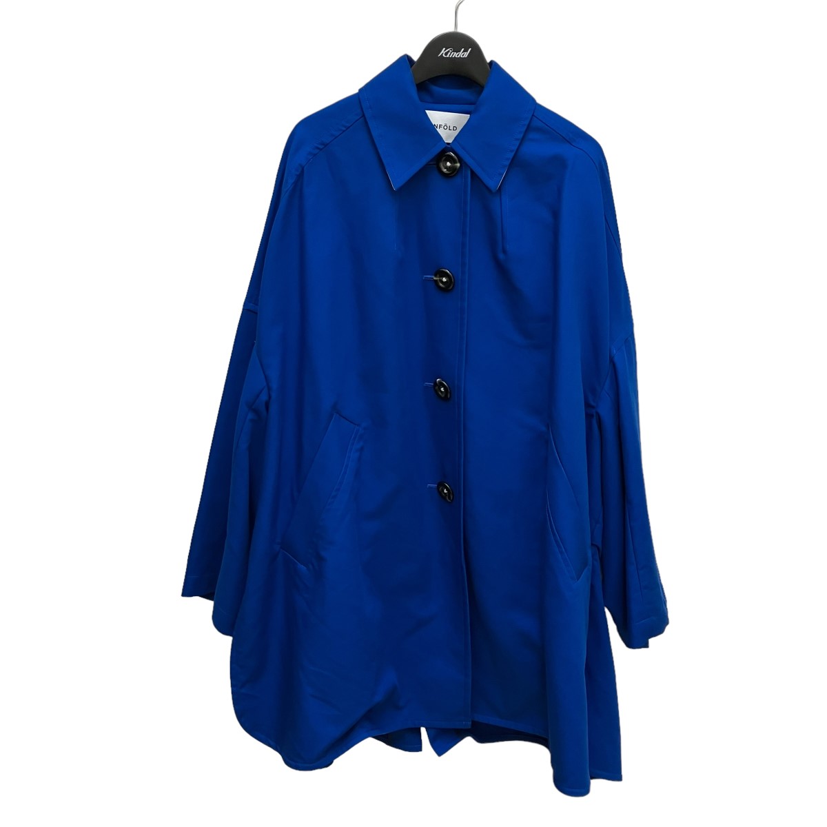 【中古】ENFOLD COTTON DOUBLE ステンカラー BOX COAT 300FS130 0230 ブルー サイズ：36 【150224】（エンフォルド）