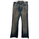 【中古】BALENCIAGA　Flared denim ウォッシュ加工フレアデニムパンツ 22AW 697829 インディゴ サイズ：S 【170224】（バレンシアガ）