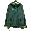 【中古】Nike ACG Woven Hooded Jacket ナイロンハーフジップパーカー グリーン サイズ：L 【180224】（ナイキエーシージー）