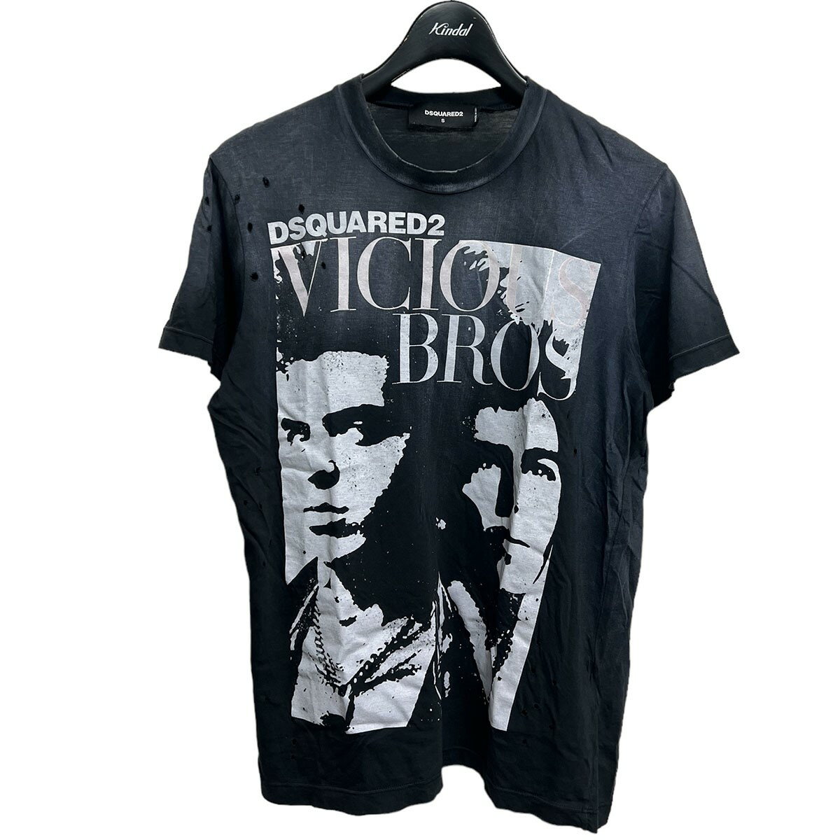 【中古】DSQUARED2　Vicious BrosT-Shirt ブ