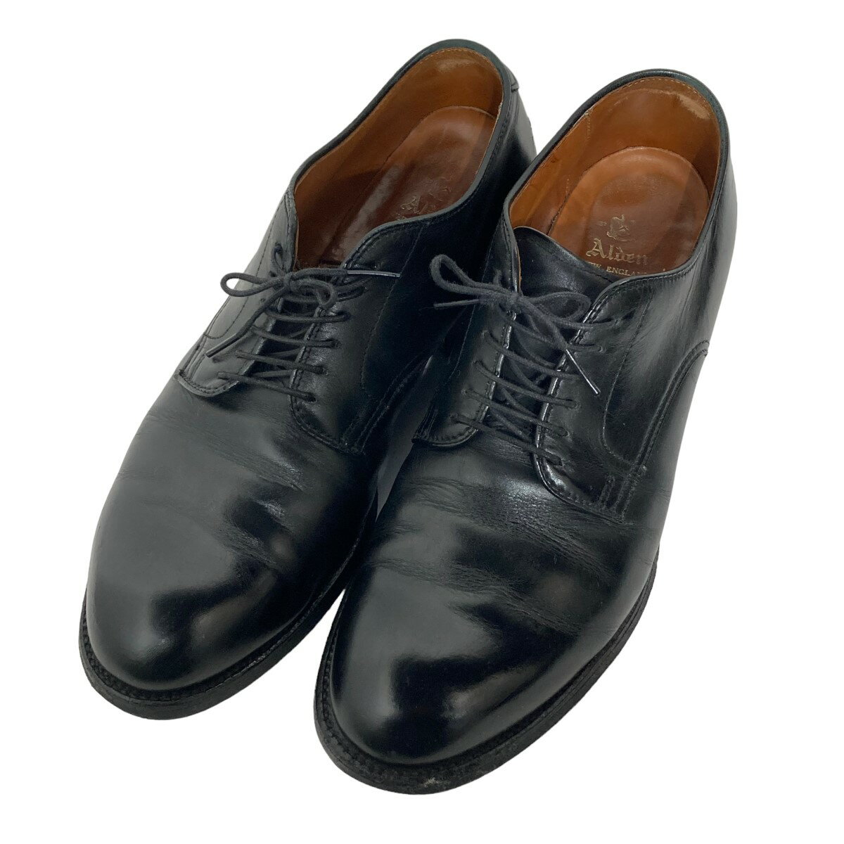 【中古】ALDEN　DRESS CALF PLAIN TOE ブラック サイズ：SIZE 8 【210224】（オールデン）