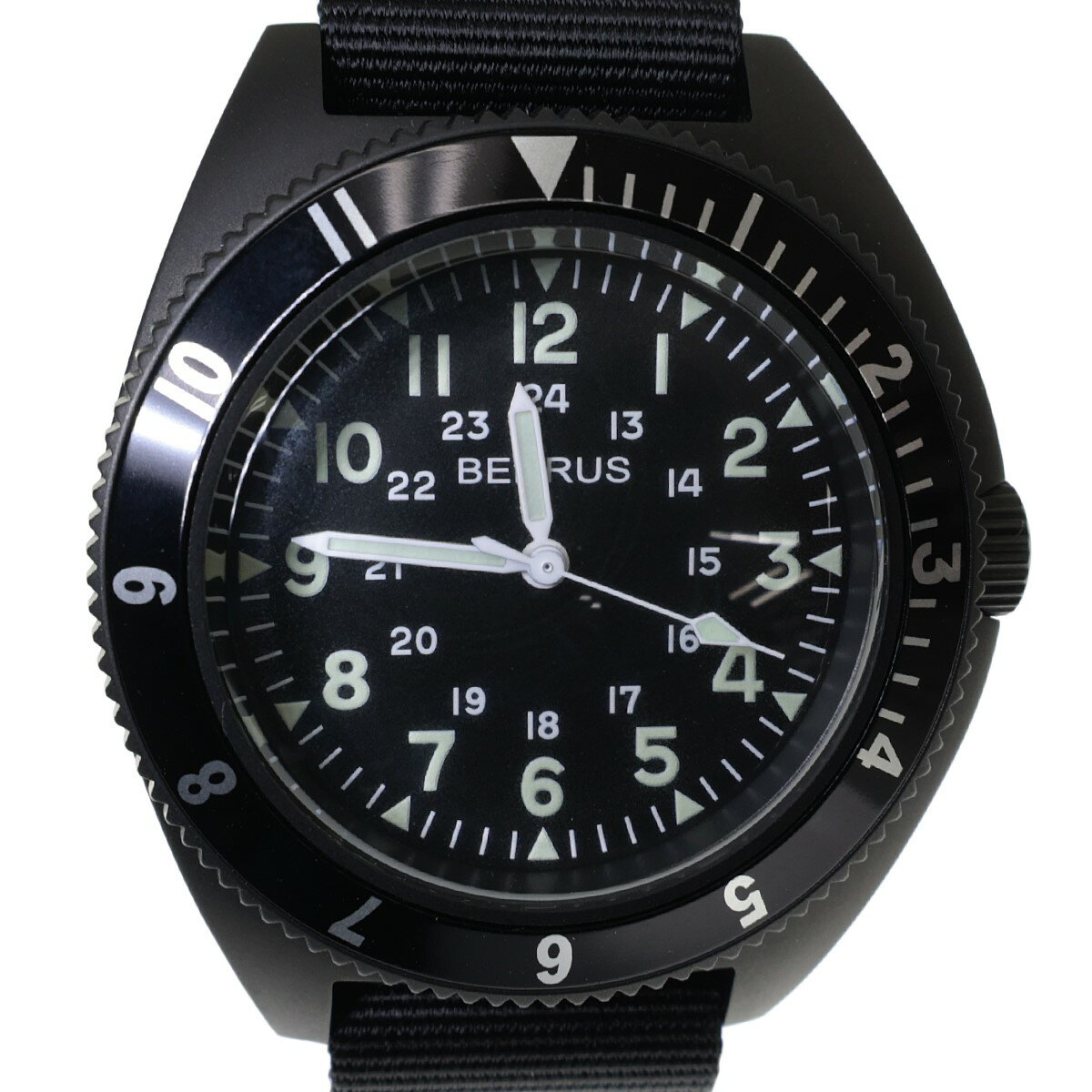 BENRUSTYPE-II　ミリタリーウォッチ　クォーツ腕時計 ブラック