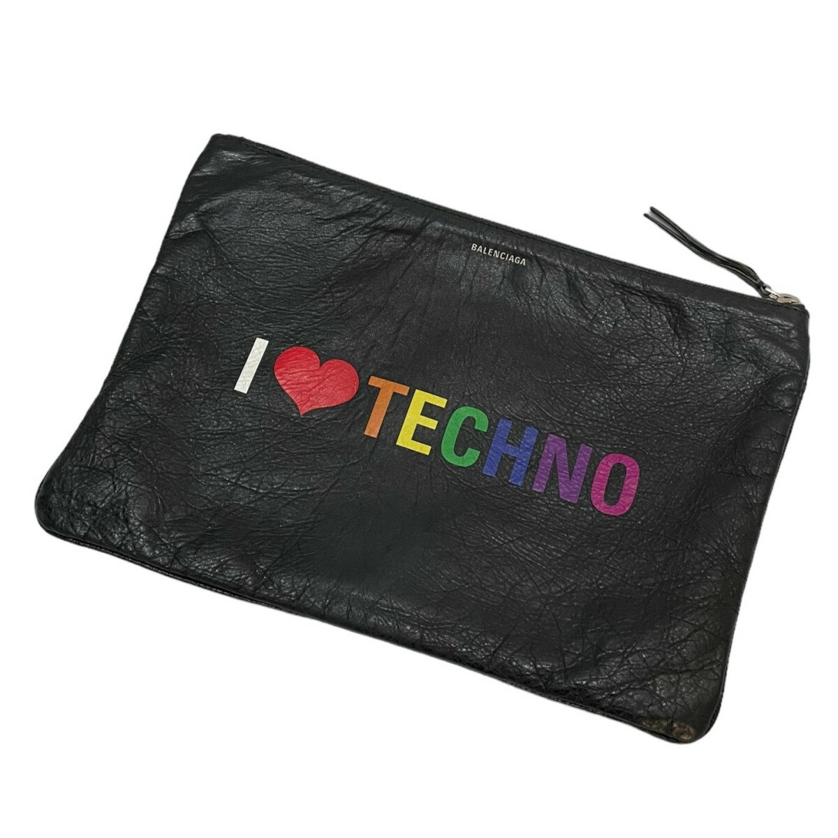 【中古】BALENCIAGA　I LOVE TECHNO レザー