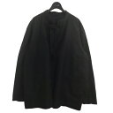 COMOLI20AWコットンサテンスタンドカラージャケット ブラック サイズ：3