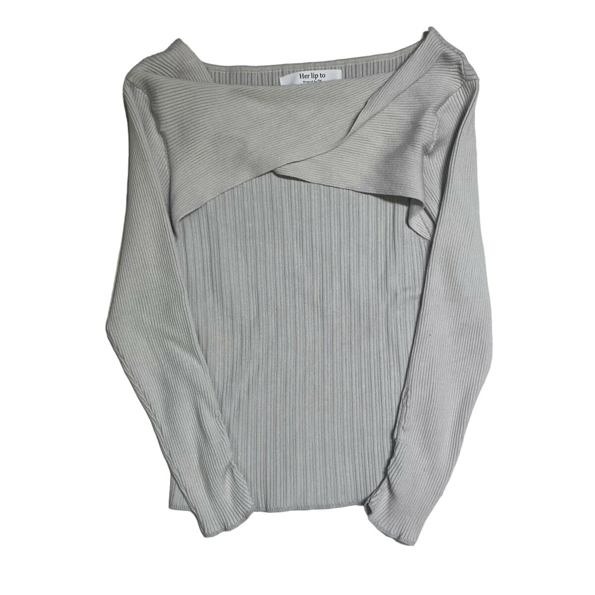 yÁzHer lip to@Twist Cutout Knit Pullover uJbg\[ O[ TCYFM y250224zin[bvgDj